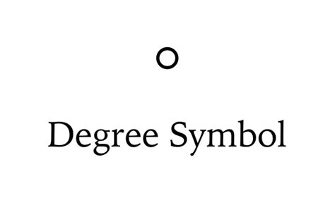 Degree Symbol.